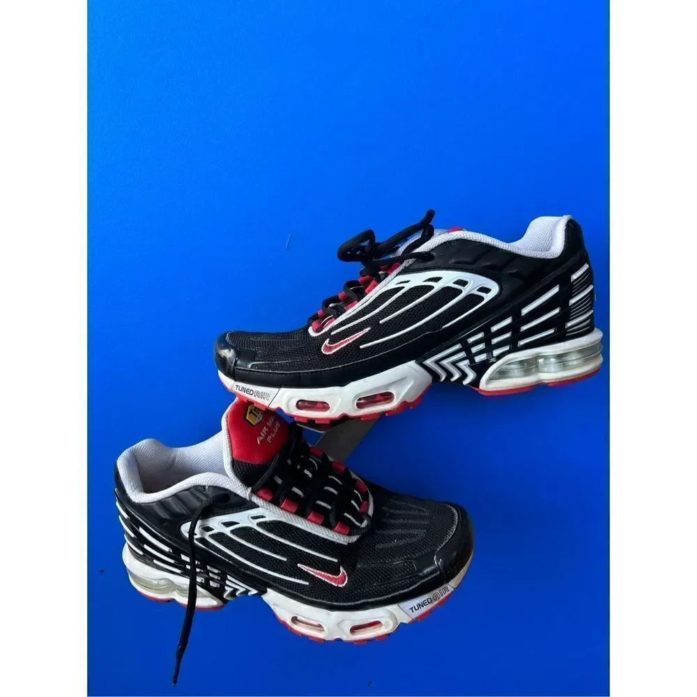 RARE Nike Air Max Plus III 3 Black Red White Mens Shoes CJ0601-001 Size 8.5